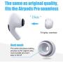 [3 Pairs] Replacement Ear Tips for Airpods Pro with Noise Reduction Hole, Silicone Airpods Pro Ear Tips with Portable Storage Box and Fit in The Charging Case (Medium, White)
