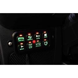 IRONWALLS 8 Gang Switch Panel LED On-Off Car Control Switch Panel with Wiring Harness and Label Stickers for Car Marine Boat Trunk Jeep Caravan Ford