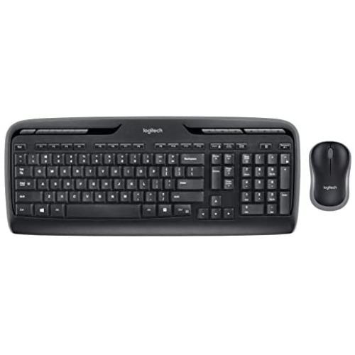 Logitech MK320 Wireless Desktop Keyboard and Mouse Combo — Entertainment Keyboard and Mouse, 2.4GHz Encrypted Wireless Connection, Long Battery Life