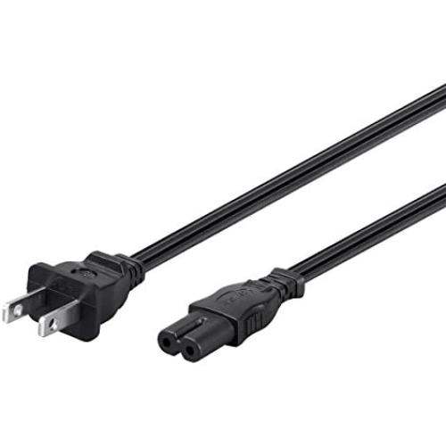Monoprice AC Power Cord Cable - 3 Feet Without Polarized | 18AWG, 10A (NEMA 1-15P to IEC-320-C7) Black