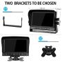 Dual Backup Camera with Monitor Kit System(12-24V) 7'' HD Monitor Reversing +2 Rear View 170° Wide Angel Night Vision Waterproof,18 Infrared Lights Camera Fit for Trucks/RV/Van/Campers/Vehicles.