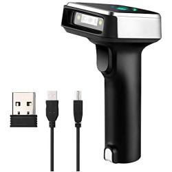 Eyoyo 1D 2D QR Wireless Barcode Scanner, 3-in-1 BT & 2.4G & USB Wired Portable Handheld Barcode Reader for PDF417 Data Matrix UPC Compatible Laptops/PC/Android/iOS