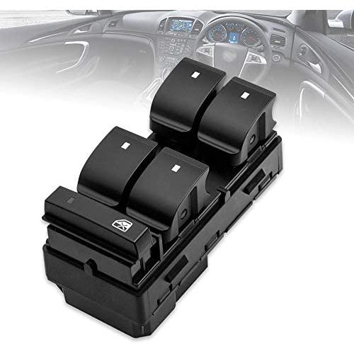 CIIHON Front Driver Side Master Power Window Switch for Silverado GMC Sierra 1500 2500HD 3500HD Yukon Traverse HHR Buick Enclave Replace # 20945129 25789692 25951963 D1954F (Black)
