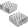 Aluminum Chipset Heatsink Radiator Heat Sink Cooling Fin Silver for CPU LED Power Active Component 40 x 40 x 20mm (2 Pcs) -Kalolary