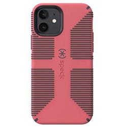Speck Products CandyShell Pro Grip iPhone 12, iPhone 12 Pro Case, Raspberry Kiss Red/Slate Grey (137602-9240)