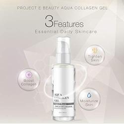 Project E Beauty Aqua Collagen Gel | Brightening Moisture Treatment Ultra Facial Moisture Gel Lightweight Texture and Superior Moisture Balancing Properties provides 24-hour hydration 1.69fl oz/50ml