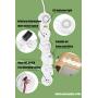 Flexible Power Strip Surge Protector 6Ft 4 Outlet 2USB Suitable for Home and Office. (White)