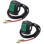 Ourbest Green Motorcycle Handlebar Switch 12V for Motorbike Scooter, Fog Light On Off Toggle Switchfor Electrombile-2Pcs
