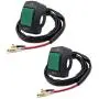 Ourbest Green Motorcycle Handlebar Switch 12V for Motorbike Scooter, Fog Light On Off Toggle Switchfor Electrombile-2Pcs