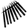 Precision Tweezer Set - FEITA Professional ESD Stainless Steel Anti static Tweezers Kit for Electronic, craft, Jewelry, Watchmakers, Hobby (Black 9 Pcs)