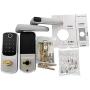 Smart Lock, CATCHFACE Digital Electronic Bluetooth Front Door Smart Lock with Fingerprint App Code and IC Card Mechanical Key,Keyless Entry Door Lock for Home Office Apartment Garage School Airbnb