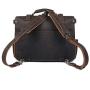 Polare Mens Full Grain Leather 16 Briefcase Shoulder Messenger Bag Fit 15.6 Laptop