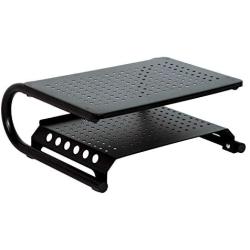 YYOKB Monitor Stand Riser, 2 Tier Desk Monitor Stand with Vented Metal for Laptop, Computer, iMac, PC, Printer, Ergonomic Desk Organizer