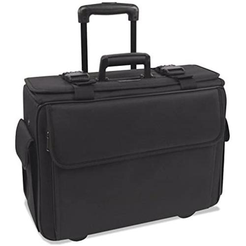 STEBCO 261710BLK Rolling Catalog/Computer Case, Nylon, 18 x 8 x 13, Black (STB261710BLK)