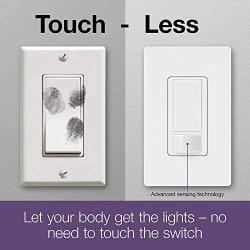 Lutron Maestro Motion Sensor Switch, No Neutral Required, 250 Watts, Single-Pole, MS-OPS2-TP, Taupe