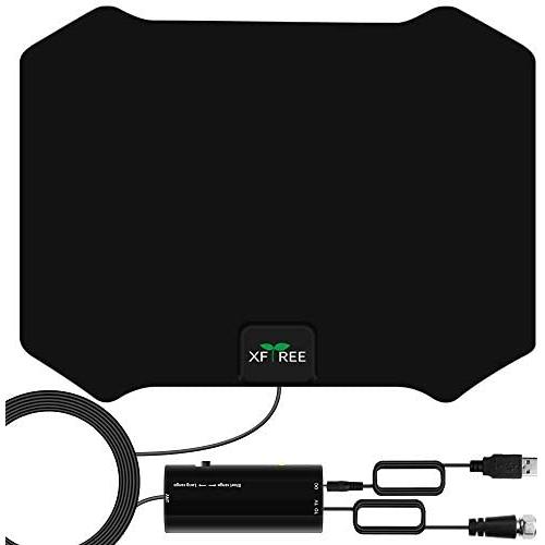 TV Antenna, Updated Amplified HD Digital Indoor TV Antenna Long 230+ Miles Range Signal Booster Support 4K 1080p Fire tv Stick and All Old TV - 17ft Coax Cable HDTV Amplifier Antenna for Channels