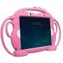 CHINFAI Kids Case for iPad 2017/2018 [Double-Faced Monkey Series] Shock Proof Handle Stand Silicone Protective Cover for 9.7 inch iPad Pro/Air/Air2/5th/6th Tablet (Pink)
