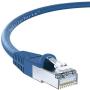 InstallerParts Ethernet Cable CAT6 Cable Shielded (SSTP/SFTP) Booted 0.5 FT - Blue - Professional Series - 10Gigabit/Sec Network/High Speed Internet Cable, 550MHZ