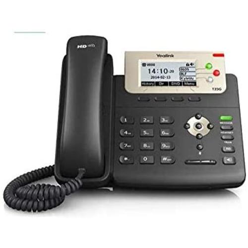 Yealink T23G IP Phone, 3 Lines. 2.8-Inch Graphical LCD. Dual-Port 10/100 Ethernet, 802.3af PoE, Power Adapter Not Included (SIP-T23G)