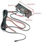 Car Temperature Clock - Car Clock 12V 3 in 1 Thermometers Voltmeter Gauge Electronic Clock LED Digital Display LCD Screen