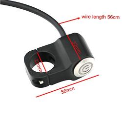 LMoDri Motorcycle Switches 7/8'' 22mm Handlebar Mount Switch Headlight Hazard Brake Light Power ON-Off with Indicator Light (Blue Light)