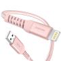 iPhone Charger 6ft, Apple MFi Certified Lightning Cable, Braided Nylon High-Speed Cable for iPhone 11/11 Pro/11 Pro Max/X/XS/XR/XS Max/8/7/6/5S/SE, AirPods/Pro, iPad Mini/Air - Rose Gold