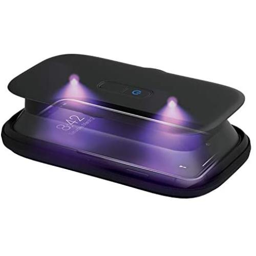 HoMedics UV Clean Phone Sanitizer, UV Light Sanitizer, Fast Germ Sanitizer for Cell Phone, Makeup Tools, Credit Cards, Keys, Glasses, Kills 99.9% of Bacteria & Viruses, Black