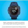 Garmin Instinct Solar, Solar-Powered Rugged Outdoor Smartwatch, Built-in Sports Apps and Health Monitoring, Dark Blue