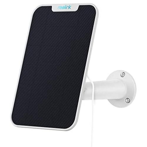 REOLINK Solar Panel Power Supply Designed for Reolink Home Security Outdoor Rechargeable Battery Cameras Argus 2/Argus Pro/Argus Eco/Go/Argus PT, Waterproof, Reliable and Non-Stop Charging (White)