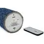 Luminara Flameless Pillar Candle (Blue Glitter, 7-Inch Tall); LED Battery-Operated Candle with Remote, Great for Christmas and Holidays