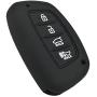 Coolbestda Silicone Key Fob Cover Keyless Entry Holder Remote Case for 2018 2017 2016 Hyundai Tucson Elantra Sonata Smart 4Buttons (NOT FIT Flip/Pop Out/Folding Key