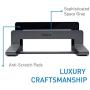 Macally Vertical Laptop Stand for Desk - Adjustable Laptop Holder for Universal Compatibility - Saves Space & Improves Device Airflow - Use as MacBook Stand or Laptop Dock - Weighted Steel Frame