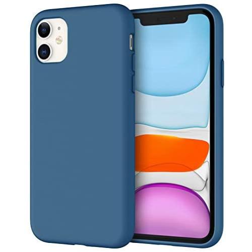 JETech Silicone Case for iPhone 11 (2019) 6.1-Inch, Silky-Soft Touch Full-Body Protective Case, Shockproof Cover with Microfiber Lining, Blue Cobalt