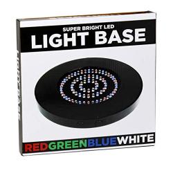 Fortune Products LB-RGBW-10B Super Bright 80 LED Light Base, 10 1/4'' Diameter, 1'' Height, Multi-Color Black Body