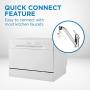 Danby DDW621WDB Countertop Dishwasher with 6 Place Settings, 6 Wash Cycles and Silverware Basket, Energy Star-Rated with Low Water Consumption and Quiet Operation