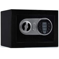 JUGREAT Security Safe Box with Induction Light,Electronic Digital Securit Safe Steel Construction Hidden with Lock，Wall or Cabinet Anchoring Design for Home Office Hotel BusinessGun Passport Cash