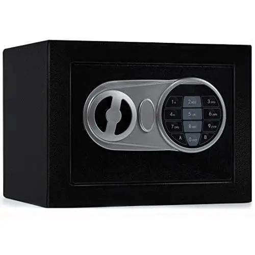 JUGREAT Security Safe Box with Induction Light,Electronic Digital Securit Safe Steel Construction Hidden with Lock，Wall or Cabinet Anchoring Design for Home Office Hotel BusinessGun Passport Cash