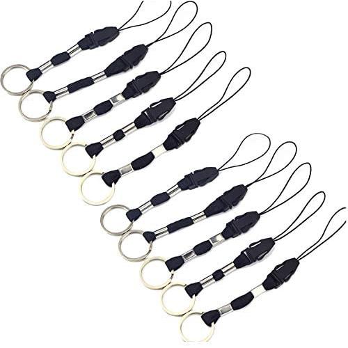 YOUOWO 10 pcs Nylon Lanyards for USB Flash Drive Cell Phone Key ipod mp3 mp4 ID card badge and other Small Electronic Devices Can disassemble Phone Charms detachable lanyard (10 PACK)