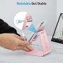 OMOTON C3 Cell Phone Stand for Desk, Larger and Exceptionally Stable, Adjustable Phone Cradle Holder with Bigger Body & Longer Arm, Compatible with iPhone, Tablets (7-10'') and More,Rose Gold