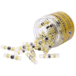 30PCS Solder Seal Wire Connectors by Haisstronica Heat Shrink Solder Connectors Waterproof Wire Connectors Electrical Waterproof With Case (Yellow12-10)