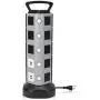 SUPERDANNY Power Strip Tower SDD005 - 5 Surge Protector 18 Outlet Plugs with 4.2A 4-USB Slot Electric Fast Charging Station 3000W 13A 16AWG 6.5ft Heavy Duty Cord Wire Extension for Home Office SUPERDANNY Power Strip Tower SDD005 - 5 Surge Protector 18 Outlet Plugs with 4.2A 4-USB Slot Electric Fast Charging Station 3000W 13A 16AWG 6.5ft Heavy Duty Cord Wire Extension for Home Office