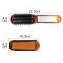 Ancable Folding Hair Brush - Collapsable Pocket Size Brush with Mirror for Family, School, Travel, Car, Gym, Bag, Purse