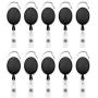 Fushing 20Pcs Retractable ID Badge Holders ID Badge Reels with Clip Retractable Badge Holders for Office Worker Doctor Nurse (Black)
