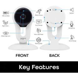 Geeni Aware 1080p HD Smart Camera – Indoor Home Security Camera – No Hub Required – Motion Detection Camera – Smart Camera Works with Amazon Alexa and Google Assistant, Requires 2.4 GHz Wi-Fi