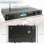 Pyle - 5 Channel Rack Mount Bluetooth Receiver, Home Theater Amp, Speaker Amplifier, Bluetooth Wireless Streaming, MP3/USB/SD/AUX/FM Radio, 200 Watt, w/ Digital ID3 LCD Display from - PDA7BU,Black