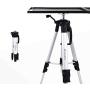 VANKYO Aluminum Tripod Projector Stand, Adjustable Laptop Stand, Multi-Function Stand, Computer Stand Adjustable Height 17 to 46 for Laptop with Plate and Carrying Bag (1-Silver)