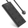 Power Strip with USB, AUOPLUS Surge Protector with 8 Outlets and 3 USB Ports 6Ft Extension Cord Flat Plug/Wall Mountable Grounded,Desktop Charging Station for Computer Laptops Smartphone Home Office