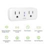 Smart Plug Gosund WiFi Outlet Extender Dual Socket Plugs Works with Alexa Google Home, Schedule and Timer, Control Independently or Together, 10A, No Hub Required, FCC Listed (2 Pack)