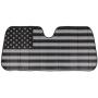 Black White/Gray American Flag - Front Windshield Sun Shade - Accordion Folding Auto Sunshade for Car Truck SUV - Blocks UV Rays Sun Visor Protector - Keeps Your Vehicle Cool - 58 x 28 Inch