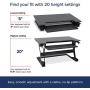 Ergotron WorkFit-TL, Sit-Stand Desk Converter | White, 37.5'' Wide | for Tabletops
